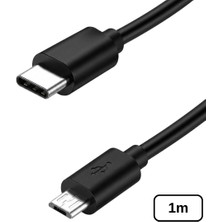 Alfais 6003 Type C To Mikro Micro USB Şarj ve Data Ara Kablosu 1 Metre