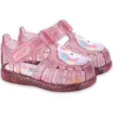 Igor S10341 Tobby Unicornio Fuşya  Kız Çocuk Sandalet Fuşya Renkli PVC Malzeme ile Cırt Cırt Kapanma