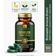 Naturagen Bromelain 1000 mg – 2500 GDU – 60 Kapsül | Ananas Kaynaklı Enzim | Takviye Edici Gıda