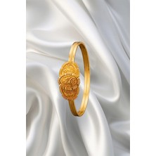 LEVA GOLD 22 Ayar Ikili Ajda Kapalı Mühür Bilezik 20 gr