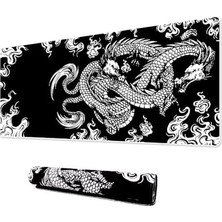 Vavis Pro - 10 Farklı Model Dikişli Kenar 90X40 cm Oyuncu Gaming Mouse Pad (Dragon Knot, 90X40 Cm)