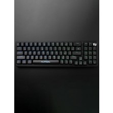 Erdineks Blue Switch Mekanik Oyuncu Klavyesi - Ses Kontrol Çarklı Kablolu Türkçe Q Klavye Siyah