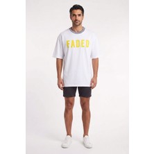 Blow Up Future Gen Faded Beyaz Oversize Erkek T-Shirt 142147