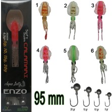 Aqua salty Enzo Soft Swim Calamari 95MM + Jig Head