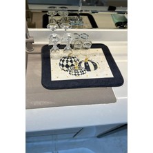 Dekomod Bulaşık Kurutma Matı Kurulama Bezi Kurutma Örtüsü Tezgah Üstü Bulaşıklık 40X50 cm Yıkanabilir