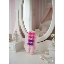 Retro Women Kız Çocuk Bebek Mor Pembe Kurdele Tül Organze Doğum Günü Hediye Prenses Klips Toka Seti