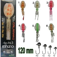 Aqua salty Enzo Soft Swim Calamari 120MM + Jig Head
