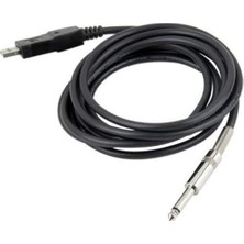 Hsc Bilişim USB To 6.3 mm Çivi Gitar Saz Bağlantı Kablosu 6.3 mm USB Çevirici