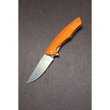 Aktürk Imzalı 22 cm 4034 Çelik Klipsli Turuncu Cep Çakısı