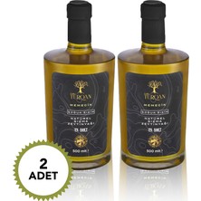 Villa Turqan Yeni Sezon 1 Lt Erken Hasat Soğuk Sıkım Memecik Natürel Sızma Zeytinyağı | Tek Bahçe (2025/2026) (500 ml x 2 Adet)