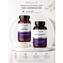 Collagen Forte Platinum Biotin 5000 mcg Collagen Complex 1000 mg 90 Tablet + Multi Collagen Complex Hyalüronik Asit, Çinko & Probiyotik 1000 mg 90 Tablet | Premium İkili Set