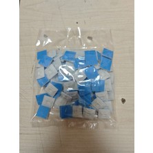 CTR Ticaret Yapışkanlı Kablo Bağı Kroşesi 19X19 mm Beyaz (100 Adet) - Küçük Boy Kablo Düzenleyici Cırt Kelepçe Tutucu Kroşe
