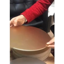 Ege Concept Life 30 cm Yuvarlak Çift Taraflı 4 mm Mukavva Gold Beyaz Pasta Tabanı