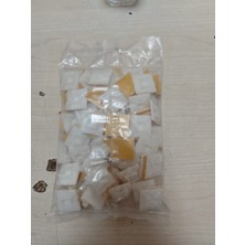 CTR Ticaret Yapışkanlı Kablo Bağı Kroşesi 28X28 mm Beyaz (100 Adet) - Kablo Düzenleyici Cırt Kelepçe Tutucu Kroşe