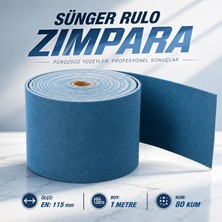 Nzb Ahşap Sünger Zımpara Kağıdı (1 Metre) 80 Kum Mutfak Banyo Dekorasyon Bant Kağıt Süngerli Zımpara