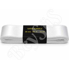 BeySüS Saten Kurdele 30 mm Beyaz
