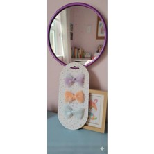 Retro Women Kız Çocuk Bebek Mor Turuncu Kurdele Tül Organze Doğum Günü Hediye Prenses Toka Seti
