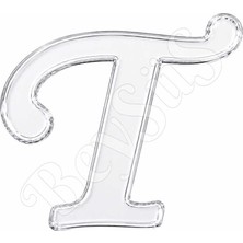 BeySüS Pleksi Harf 4 cm Gümüş T 4 cm