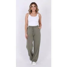 Myrab Denim Baggy Keten Kadın Pantolon Çağla Yeşili