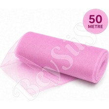 BeySüS Süsleme Tülü Pembe Kristal Tül 50 M
