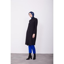 Armine Uzun Kollu Logolu Tunik 23KH411 Siyah