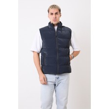 Blayn Jeans Erkek Lacivert Şişme Yelek – Hafif, Dik Yaka, Günlük Kullanım