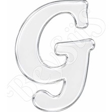 BeySüS Pleksi Harf 4 cm Gümüş G 4 cm