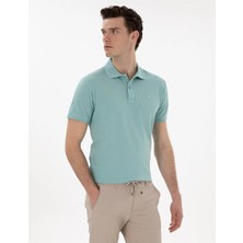 Pierre Cardin Koyu Mint Slim Fit Kıvrılmaz Polo Yaka Basic Tişört 50302561-VR152