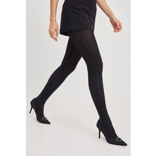 Bony Socks Kadın Şardonlu Külotlu Çorap Siyah