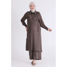 Behrem Tesettür Pantolonlu Takım