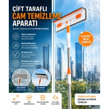 Bowie Çift taraflı pratik cam silme fırçası mikrofiber leke bırakmaz pratik kullanım cam fayans temizliği