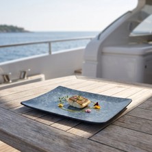 Happy Chef Velora Mist 3'lü Dikdörtgen Tabak Seti, 24,9X17,3 cm - H.2,6 cm , Thermoset Melamin