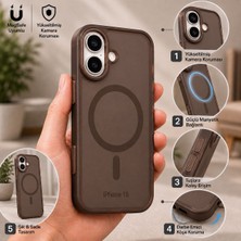 SS Trend Store iPhone 16 Uyumlu Magsafe Mıknatıslı Mat Kılıf Kamera Korumalı Darbe Emici Kılıf