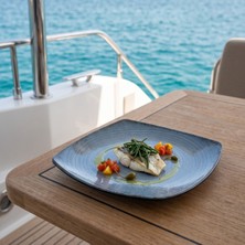 Happy Chef Blue Nebula 6'lı Kare Tabak Seti, 19X19 cm - H.2,3 cm , Thermoset Melamin