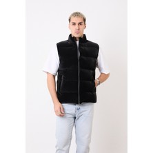 Blayn Jeans Erkek Siyah Şişme Yelek – Hafif, Dik Yaka, Günlük Kullanım
