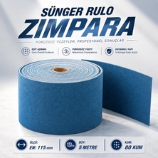 Nzb Ahşap Sünger Zımpara Kağıdı (5 Metre) 80 Kum Mutfak Banyo Dekorasyon Bant Kağıt Süngerli Zımpara