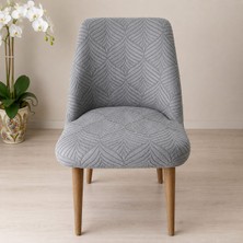 Arife Home Mutfak Sandalye Kılıfı-Tek Adet Kaliteki Tam Saran Yıkanabilir Oval Sandalye Örtüsü Chair Cover