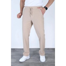 Myrab Denim Baggy Keten Pantolon Jogger Bej