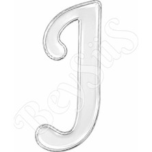 BeySüS Pleksi Harf 4 cm Gümüş J 4 cm