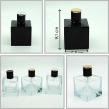 100 ml Küp (2 Adet) (Tek Kullanımlık) Siyah ve Şeffaf Boş Şişe