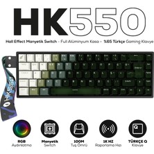 Hawk Gaming HK550 Hall Effect Manyetik Switch Rapid Trigger Rgb 1k Hz 1 Ms Kablolu %65 Gaming Klavye