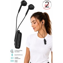 Exenar Yaka Klipsli Bluetooth Kulaklık Kulakiçi Kablolu Kablosuz Tws Mikrofonlu Yaka Kulaklık Boyun Asmalı