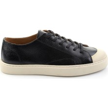 Bambi Siyah Hakiki Deri Erkek Sneaker E01549003440