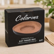 Colorinas Colorina Kronos 6'lı Çay Tabağı Seti | 6 Adet Dekoratif Çay Tabağı | Şık Sofra Sunum Seti