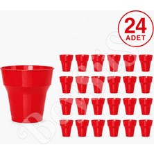 BeySüS Parti Plastik Bardak 24lü Kırmızı