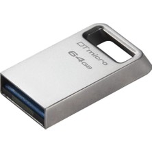Kingston DTMC3G2-64GB Datatraveler Micro 200MB-S Metal USB 3.2 Gen 1 Flash Bellek (Kdo)