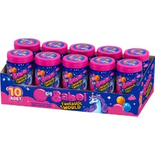Big Babol Fantastic World Çilek, Muz ve Yaban Mersini Aromalı Balonlu Sakız 90 gr x 10 Adet