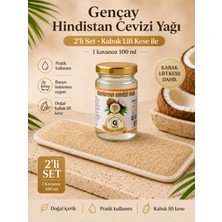 Gençay Hindistan Cevizi Yağı 100 ml ve Kabak Lifi Kese 2’li Doğal Bakım Seti