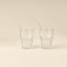 Sigma Home Peru Pipetli Bardak Seti - Şeffaf - 340 ml