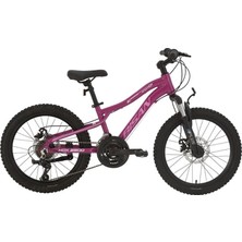 Bisan Kdx 2500 D - 20 Jant 11'' 28 cm Kadro 21 Vites Çocuk Bisikleti - Metalik Mor / Pembe Beyaz
